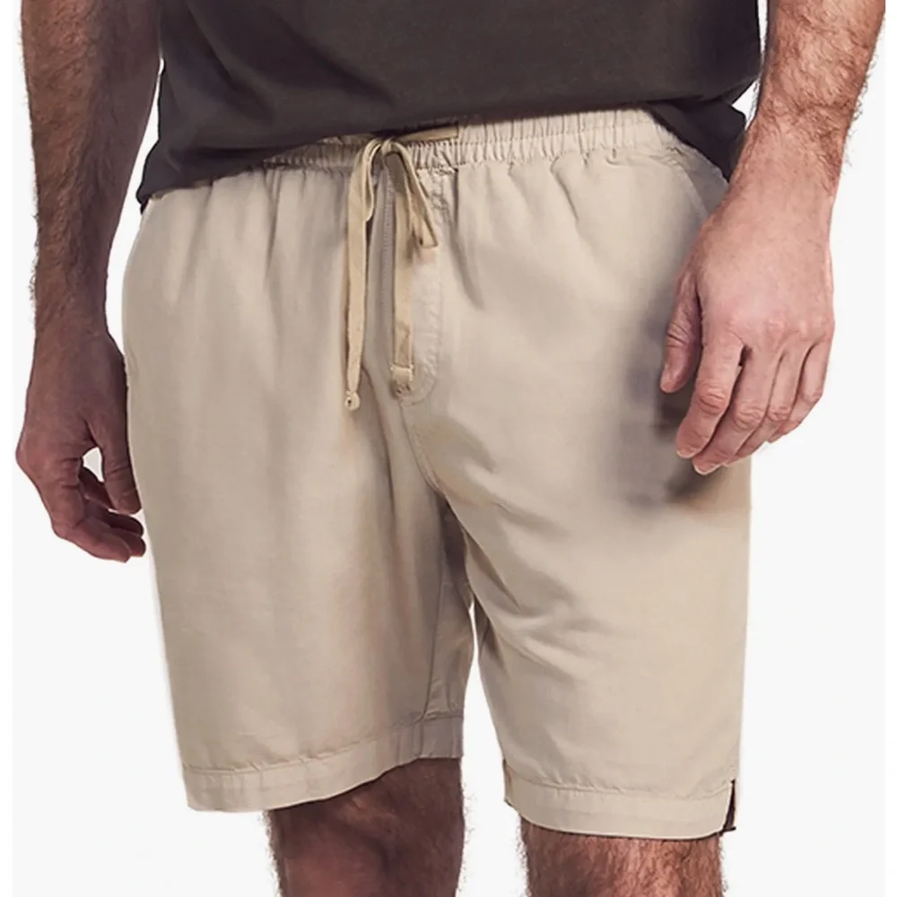 Faherty Men’s Marty Cloud Cotton Shorts Pima Cotton Khaki, Size Small
